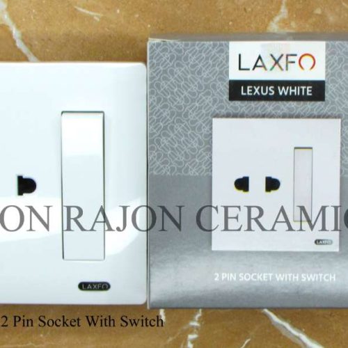 LEXUS WHITE 2 Pin Socket With Switch