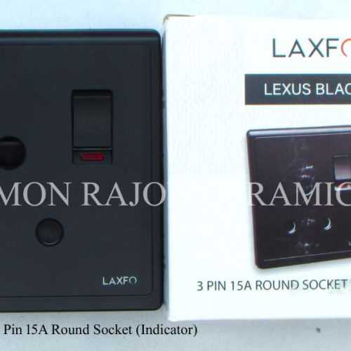 LEXUS BLACK 3 Pin 15A Round Socket (Indicator)