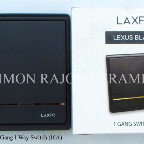 LEXUS BLACK 2 Gang 1 Way Switch (16A)