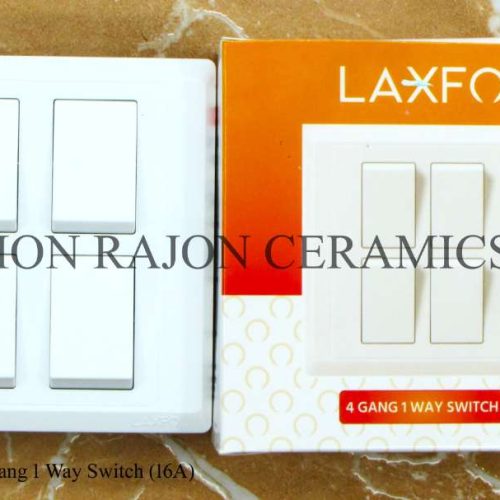 GLACIER Series 4 Gang 1 Way Switch (16A)