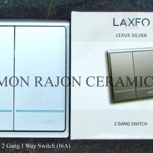 LEXUS SILVER 2 Gang 1 Way Switch (16A)