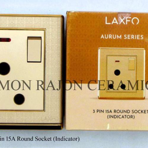 AURUM Series 3 Pin 15A Round Socket (Indicator)