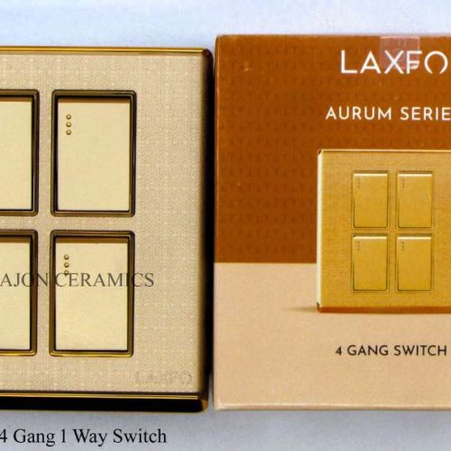 AURUM Series 4 Gang 1 Way Switch